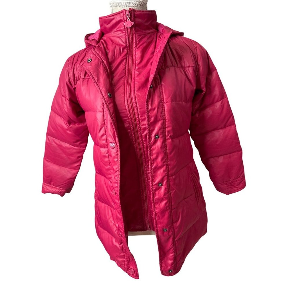 Appaman Burgundy Hooded Puffer Jacket Size 10 For Kids With Quilted Design & Zip - Picture 5 of 14
